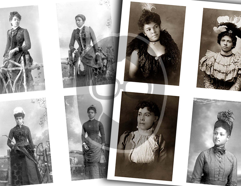 African American Ephemera, Vintage Photographs -24pg Digital Download- Junk Journal Kit, Black History Ephemera, Vintage Women Ephemera