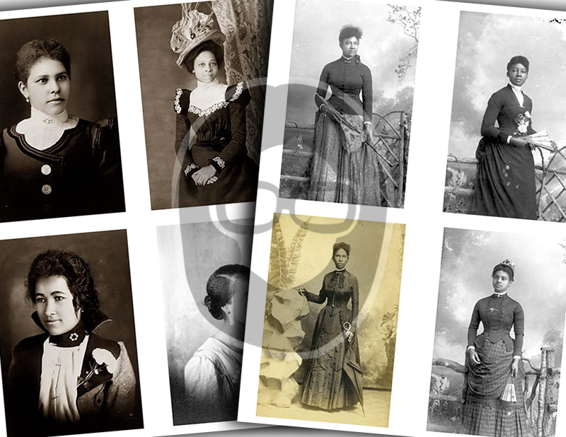 African American Ephemera, Vintage Photographs -24pg Digital Download- Junk Journal Kit, Black History Ephemera, Vintage Women Ephemera