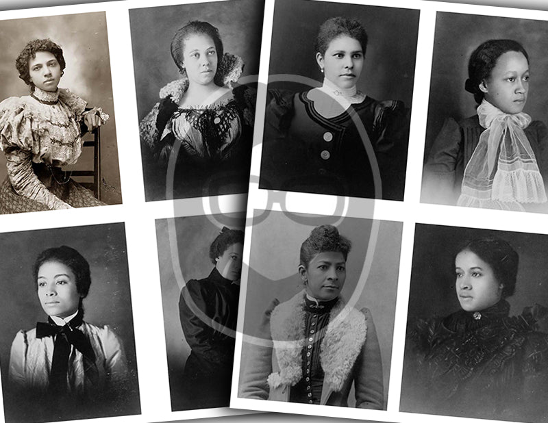 African American Ephemera, Vintage Photographs -24pg Digital Download- Junk Journal Kit, Black History Ephemera, Vintage Women Ephemera