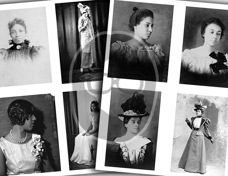 African American Ephemera, Vintage Photographs -24pg Digital Download- Junk Journal Kit, Black History Ephemera, Vintage Women Ephemera