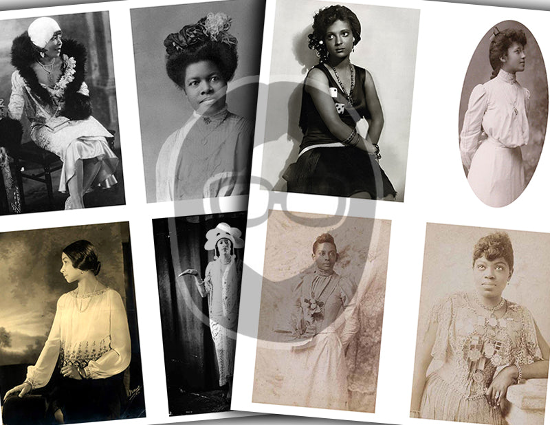 African American Ephemera, Vintage Photographs -24pg Digital Download- Junk Journal Kit, Black History Ephemera, Vintage Women Ephemera
