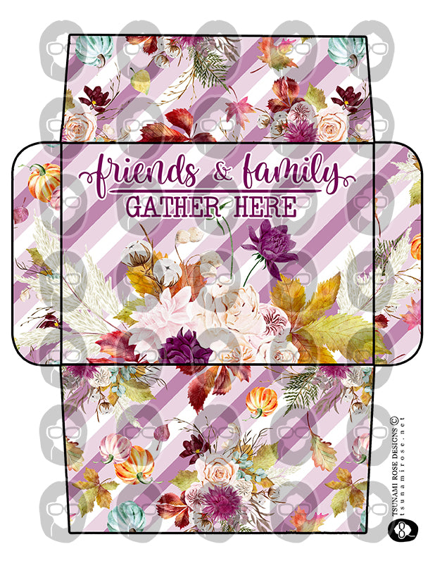 Junk Journal Pockets, Ephemera Pouch -8pg Digital Download- Fall Envelopes, Autumn Quotes, Autumn Printable, Pocket for Journal, Sunflowers