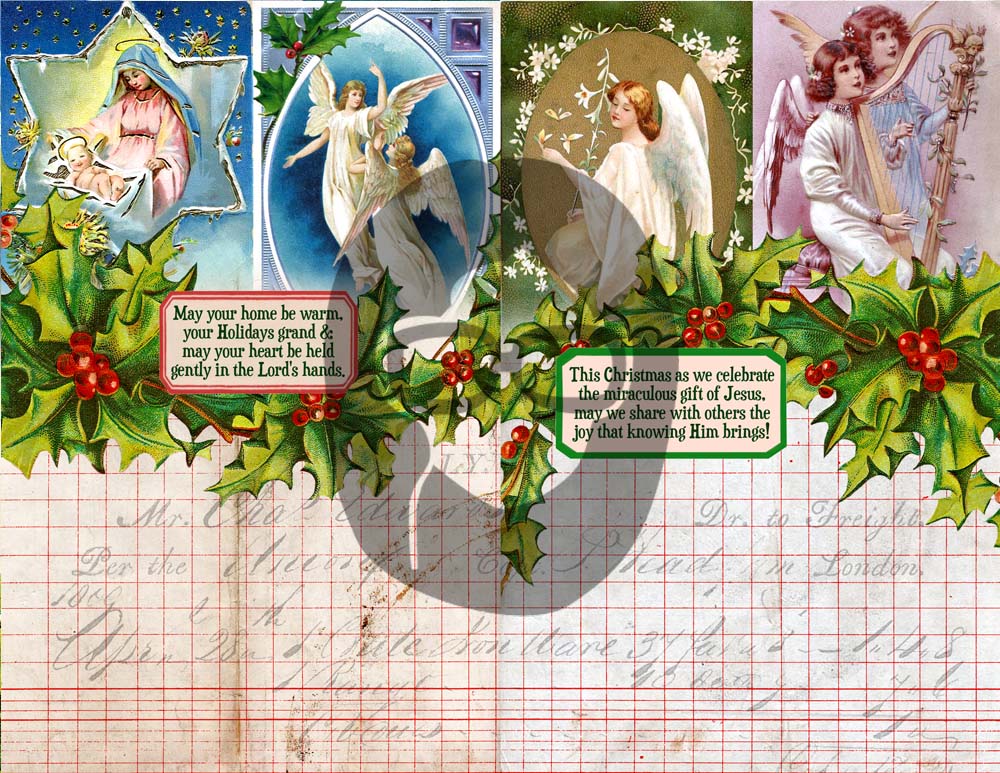 Christian Christmas Junk Journal Kit - 16 Pg download - faith prayer journal printable paper, Xmas bible scripture journaling digital kit