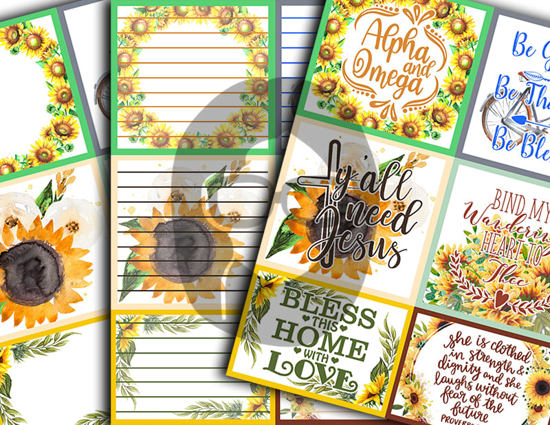 Journaling Spot Printables, Bible Journal Ephemera -18pg Digital Download- Prayer Quotes, Christian Affirmations, Faith Junk Journal Kit