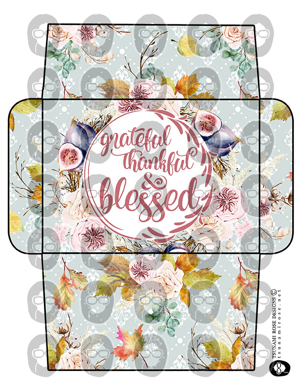 Junk Journal Pockets, Ephemera Pouch -8pg Digital Download- Fall Envelopes, Autumn Quotes, Autumn Printable, Pocket for Journal, Sunflowers