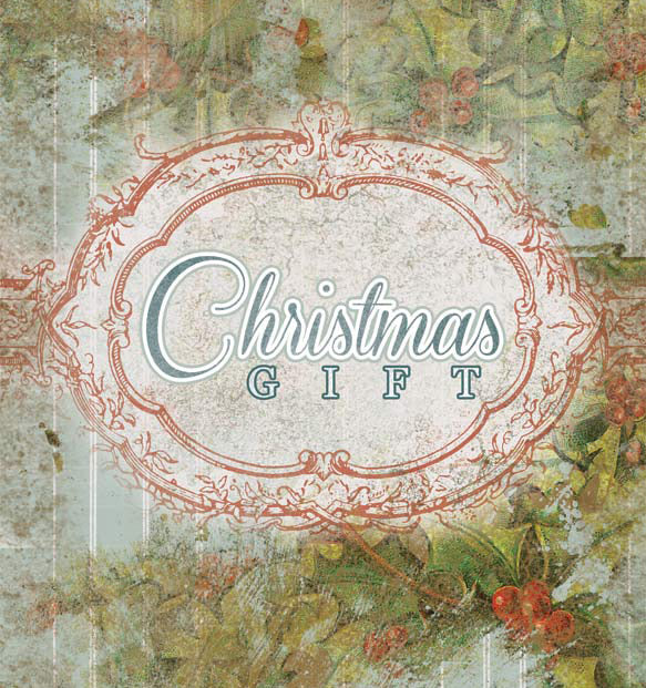 Junk Journal Kit - Christmas Gift - 27 Pg Instant Download - Holiday Holly Xmas vintage junk journal, Elegant Blue Winter Journal kit diy