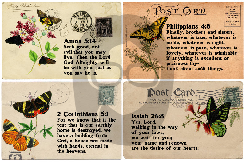 Illustrated Faith - Hummingbird Worship Prayer Journal PostCards #3 - 2 Pg Instant Download - bible journaling kit, printable verses