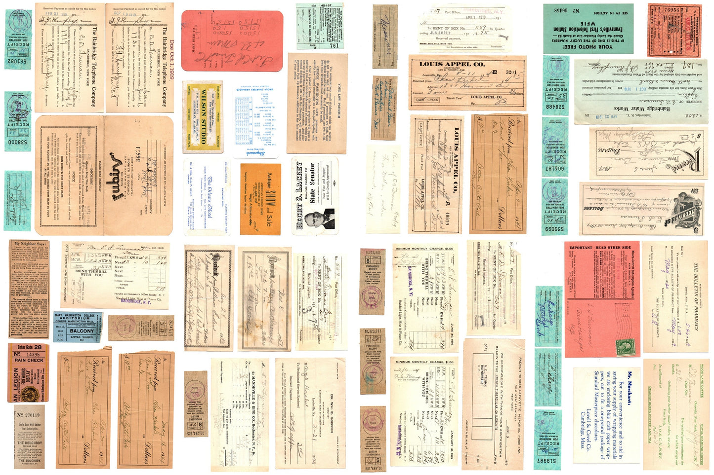 Ephemera Pack - Printable Ephemera Set #54 - 24 Page Instant Download - junk journal kit, journaling kit, journal cards, ephemera paper pack