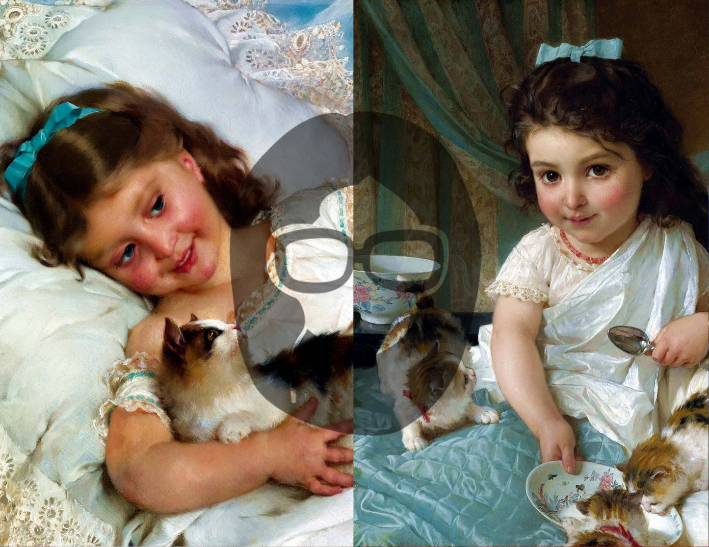 Digital Journal Kits - Printable Ephemera Set #62 Vintage Paintings of Children - 24 Pg Instant Download, ephemera kit, blank journal cards