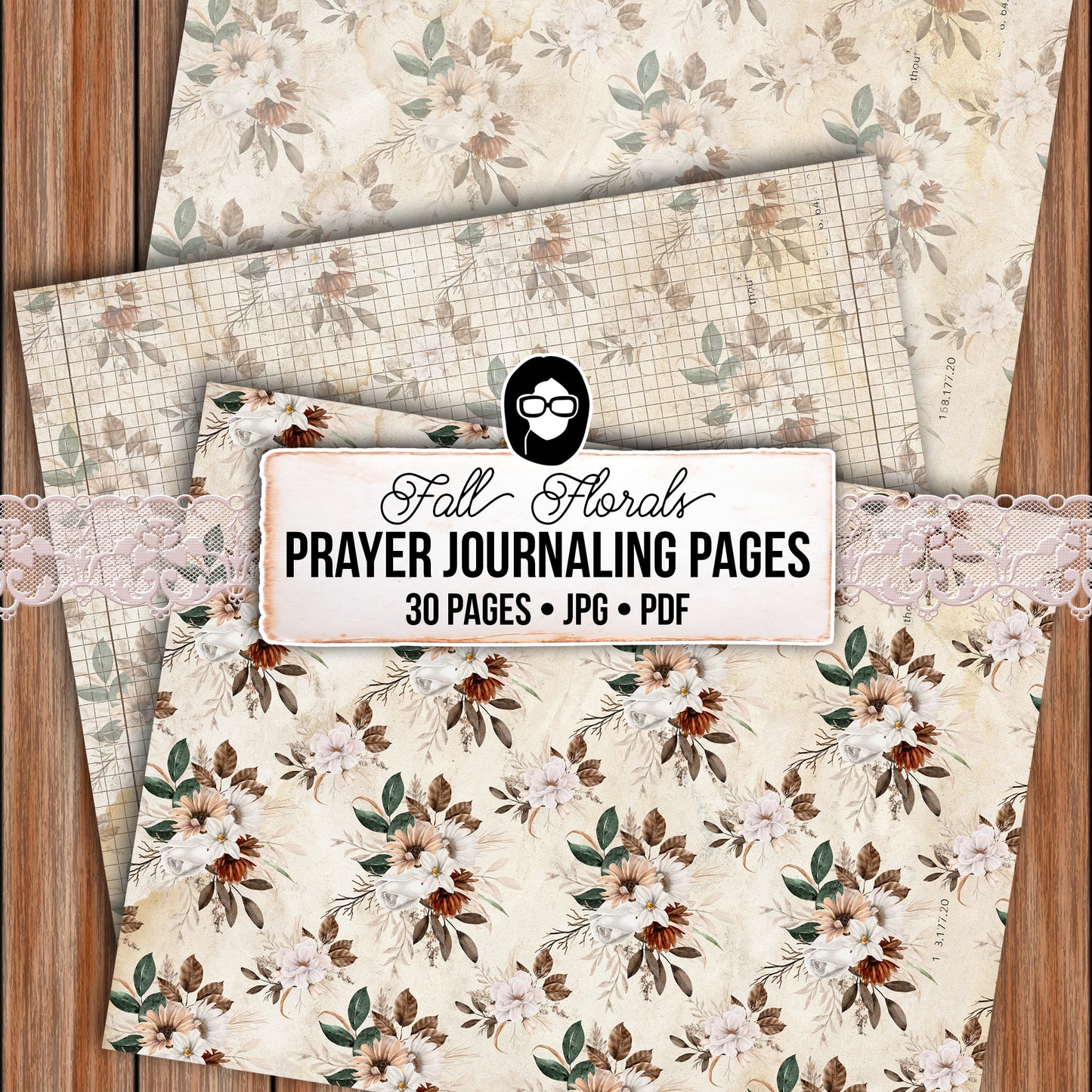 Fall Bible Journal Pages, Prayer Journal For Women -28pg Digital Download- Prayer Quotes, Christian Verses, Lined Journaling Pages, Autumn