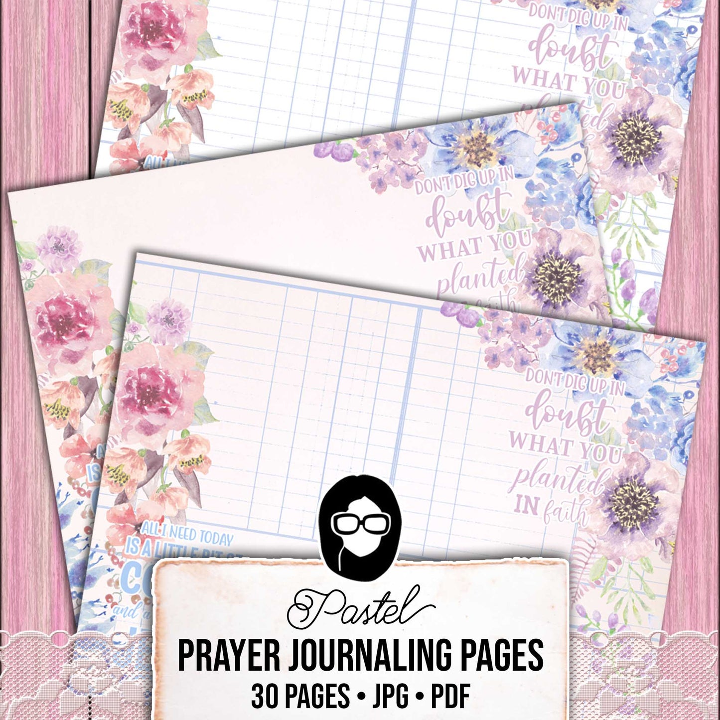 Pastel Lined Journal Pages, Scripture Notes -30pg Digital Download- Religious Artwork, Prayer Bible Quotes, Jesus Saves, Faith Printables
