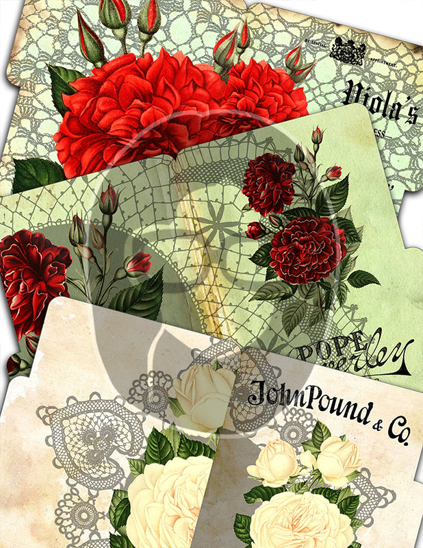 Printable Junk Journal Kit, Vintage Crochet, Bundle #1 -36pg Digital Download- Ephemera Paper Pack, Scrapbook Paper, Granny Chic