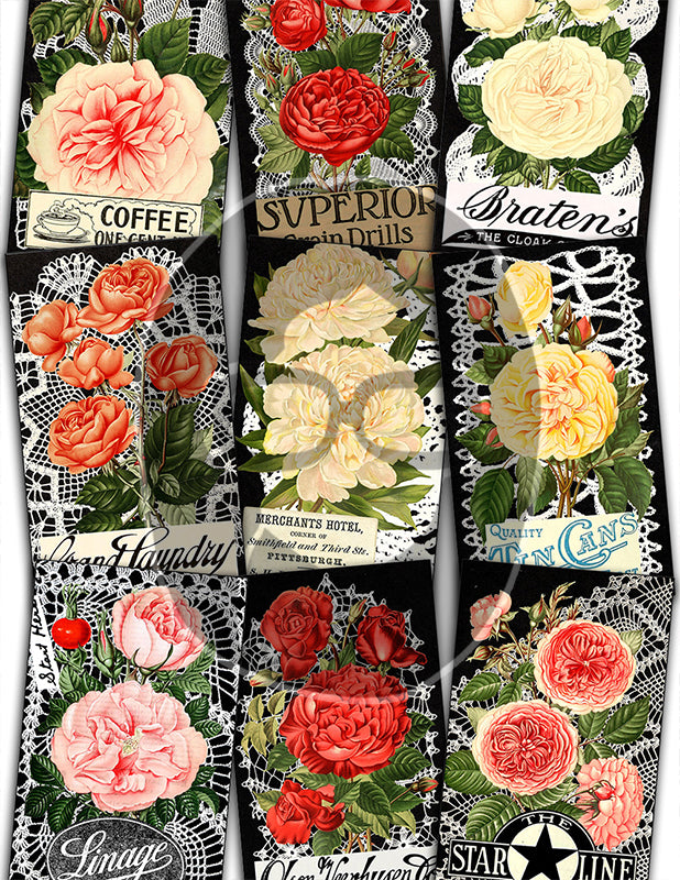 Printable Junk Journal Kit, Vintage Crochet, Bundle #1 -36pg Digital Download- Ephemera Paper Pack, Scrapbook Paper, Granny Chic