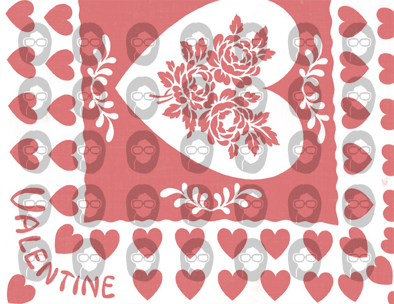 Valentine's Day Ephemera, Printable Vintage Hankies S100 -21pg Digital Download- Junk Journal Pages, Retro And Vintage, Scrapbook Paper