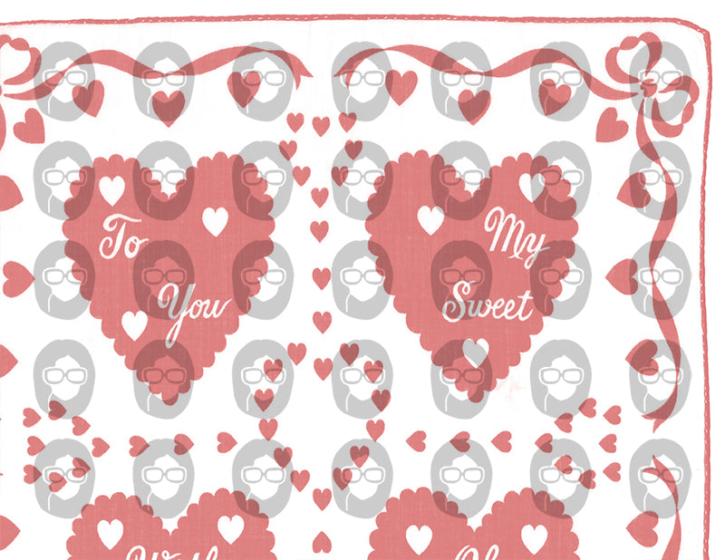 Valentine's Day Ephemera, Printable Vintage Hankies S100 -21pg Digital Download- Junk Journal Pages, Retro And Vintage, Scrapbook Paper