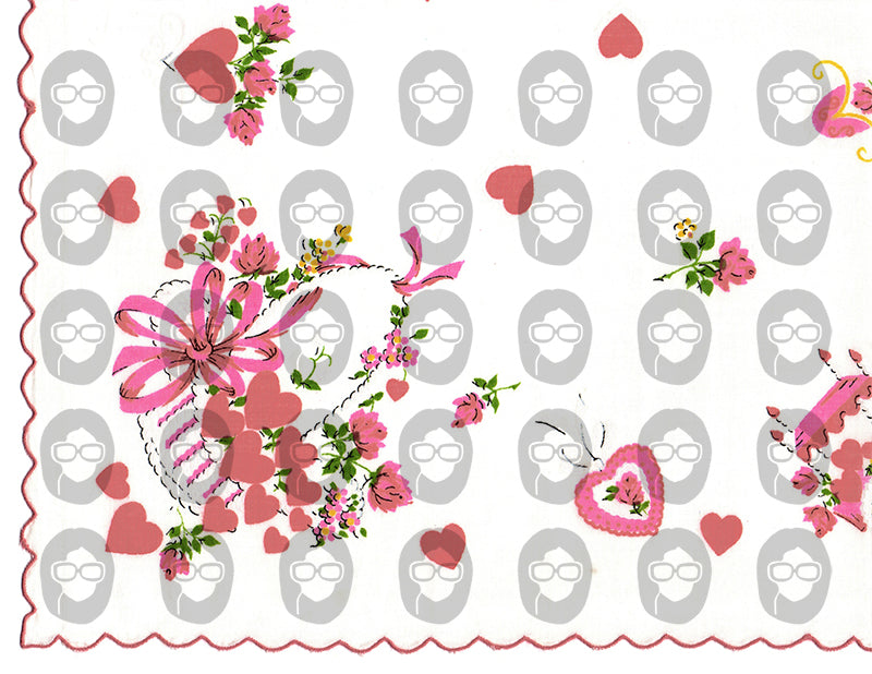 Valentine's Day Ephemera, Printable Vintage Hankies S100 -21pg Digital Download- Junk Journal Pages, Retro And Vintage, Scrapbook Paper