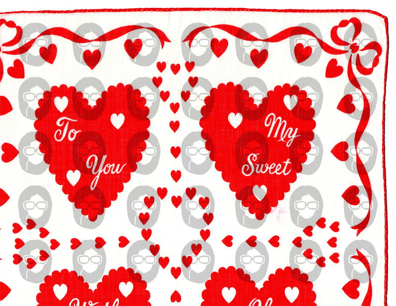Valentine's Day Ephemera, Digital Vintage Hankerchief -21pg Digital Download- Junk Journal Pages, Retro And Vintage, Scrapbook Paper