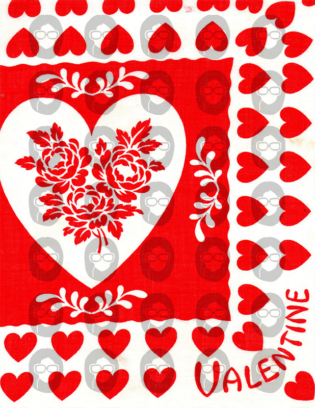 Valentine's Day Ephemera, Digital Vintage Hankerchief -21pg Digital Download- Junk Journal Pages, Retro And Vintage, Scrapbook Paper