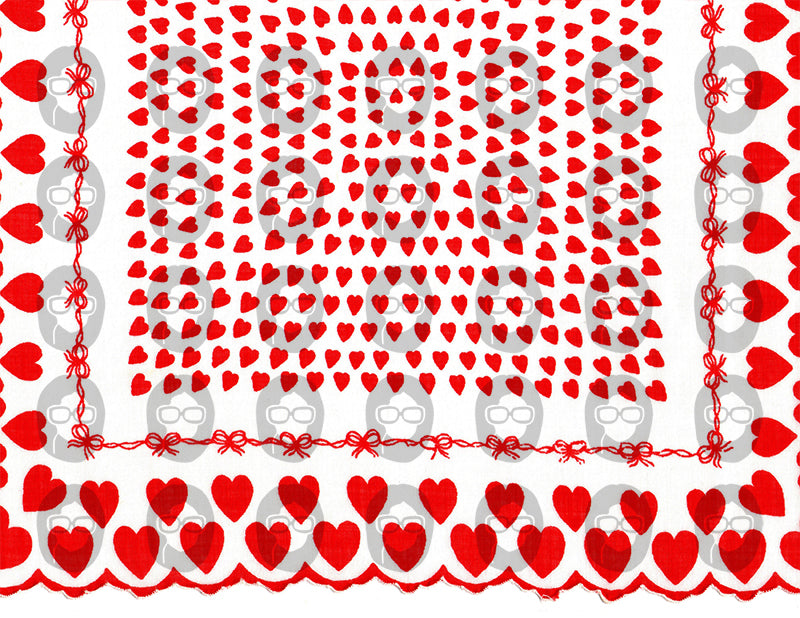 Valentine's Day Ephemera, Digital Vintage Hankerchief -21pg Digital Download- Junk Journal Pages, Retro And Vintage, Scrapbook Paper