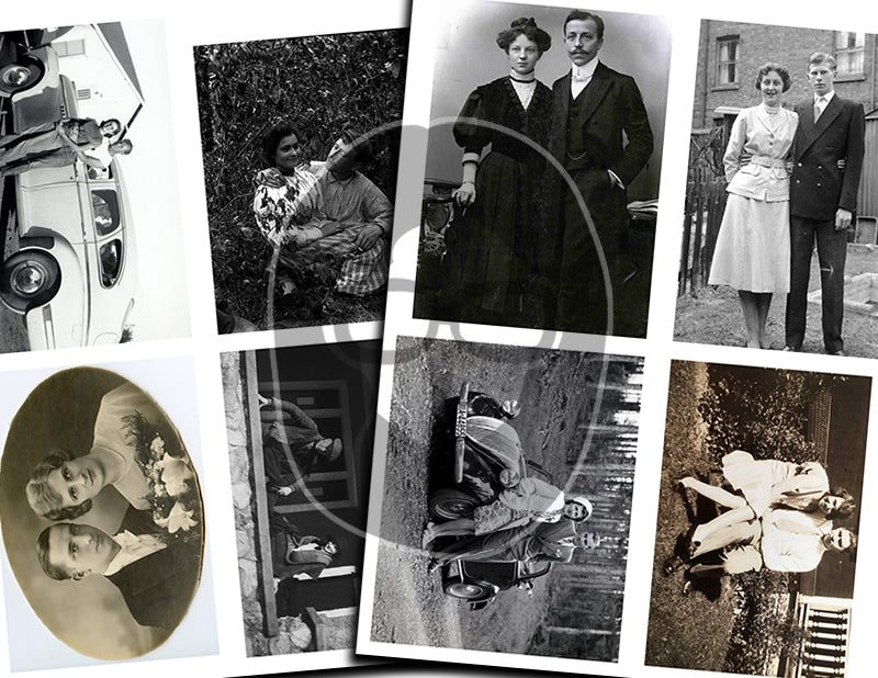 Ephemera Photos, Vintage Couple Photos S#102 -21pg Digi Download- Valentines Printable, Retro and Vintage, Junk Journal Kit, Collage Images
