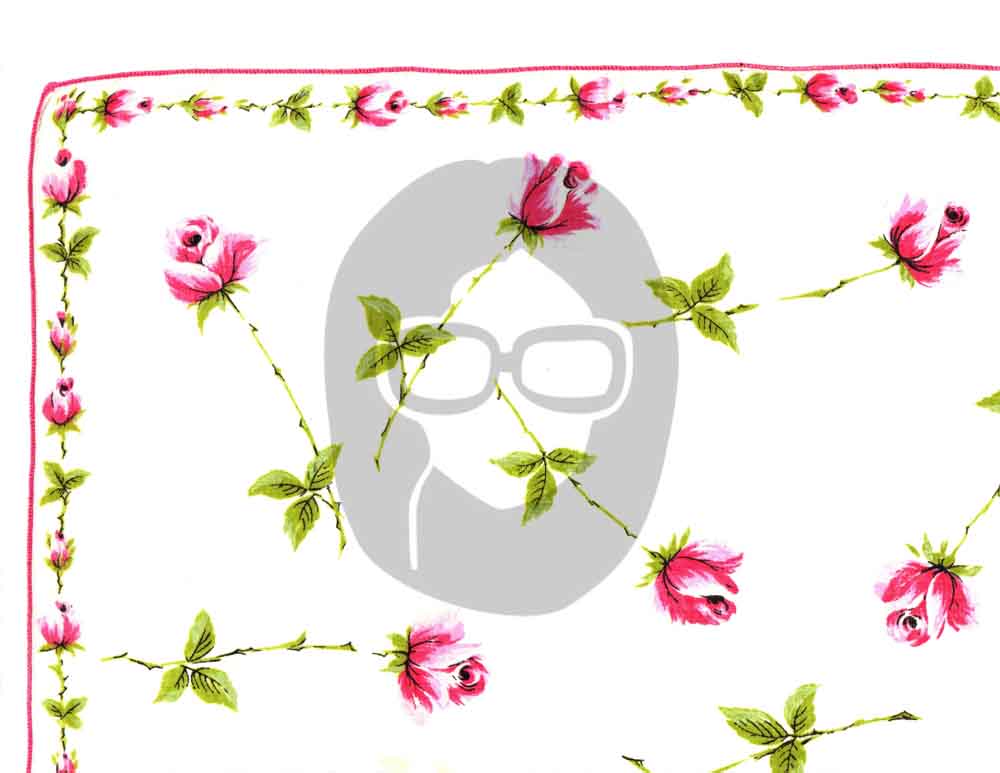 Vintage Floral Hankies - Printable Ephemera Set #67 - 18 Page Instant Download - junk journal kit, ladies hanky, slow stitch