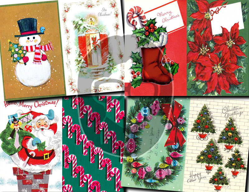 Christmas digital download - Ephemera Set #86 - 30 Pg download - Christmas journal kits, Retro Christmas journal pages, ephemera pack