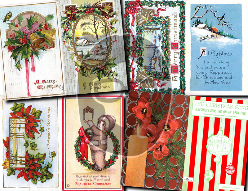 Christmas digital download - Ephemera Set #86 - 30 Pg download - Christmas journal kits, Retro Christmas journal pages, ephemera pack