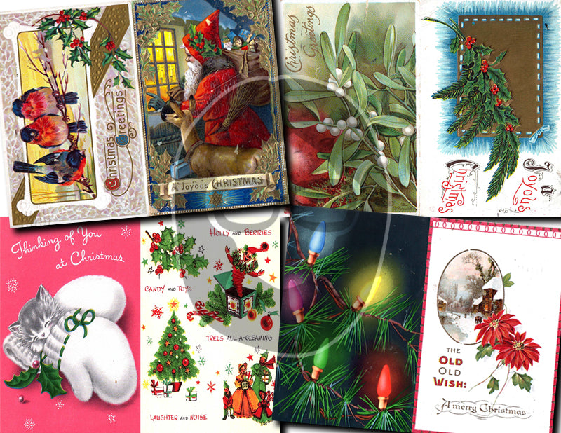 Christmas digital download - Ephemera Set #86 - 30 Pg download - Christmas journal kits, Retro Christmas journal pages, ephemera pack