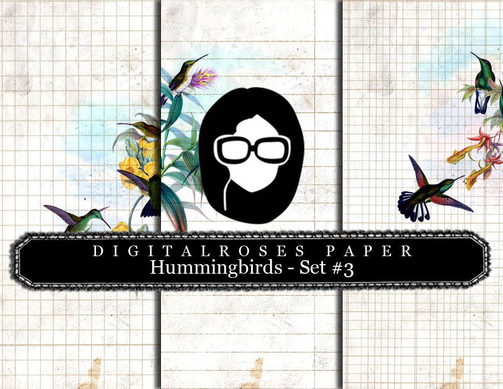 Bible Verses DIY - Hummingbirds Set - 9 Pg Instant Downloads - digital rose paper, lined journal pages, prayer journaling, scripture art