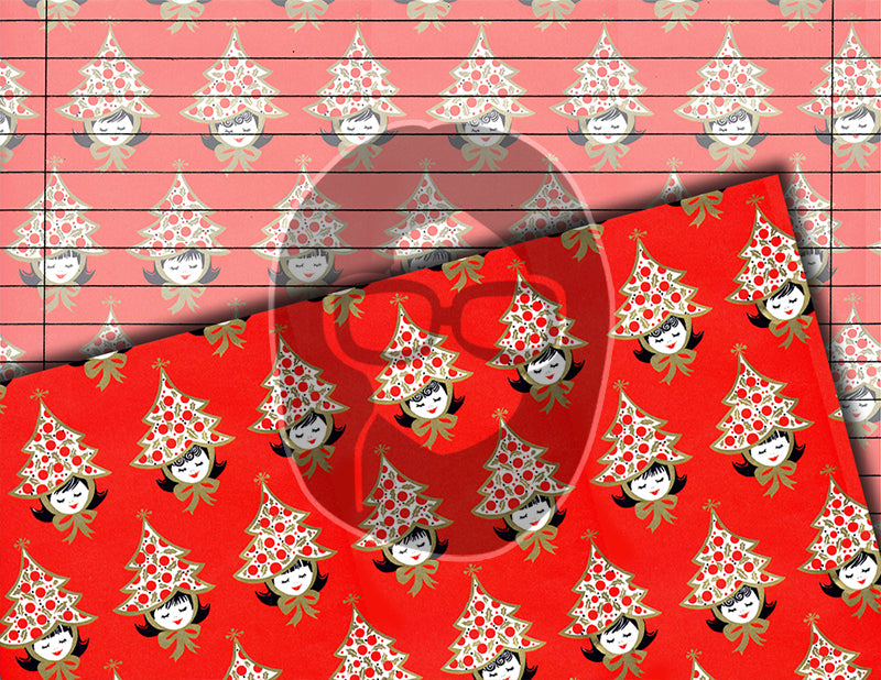Christmas Journal Pages, Retro Wrapping Paper -32pg Digital Download- Journaling Vintage Ephemera, Santa Claus, December Journal Pages