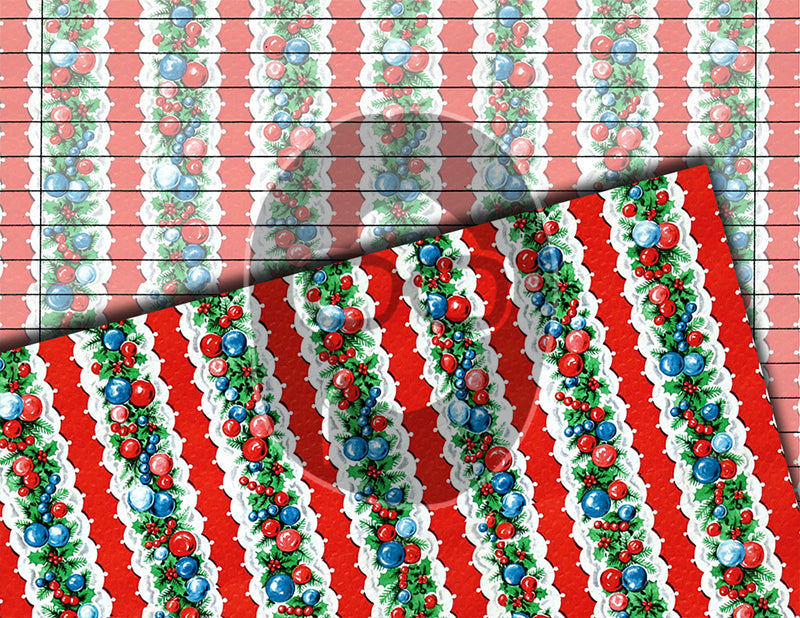 Retro Wrapping Paper, Junk Journal Pages -34pg Digital Download- Printable Lined Paper, Ephemera Background, Santa digital background