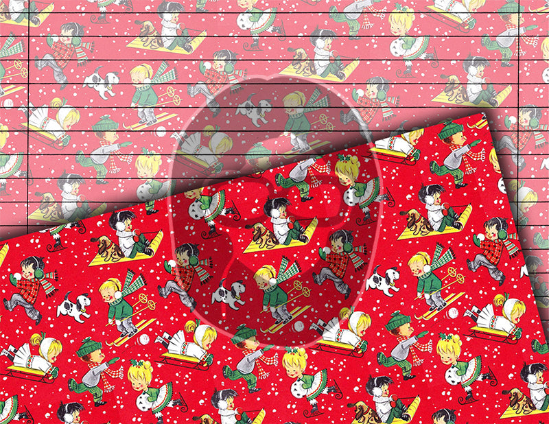 Christmas Journal Pages, Retro Wrapping Paper -34pg Digital Download- Journaling Vintage Ephemera, Santa Claus, December Journal Pages