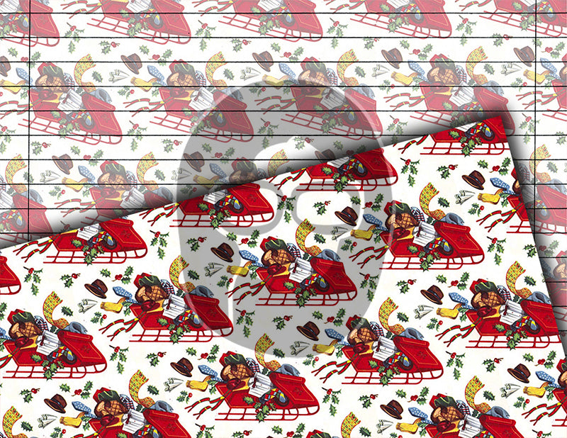 Christmas Journal Pages, Retro Wrapping Paper -34pg Digital Download- Journaling Vintage Ephemera, Santa Claus, December Journal Pages
