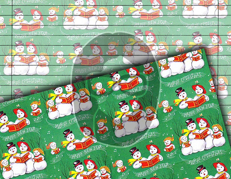 Retro Wrapping Paper, Junk Journal Pages -34pg Digital Download- Printable Lined Paper, Ephemera Background, Santa digital background
