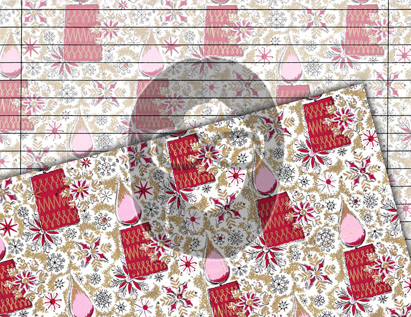 Pink Christmas, Junk Journal Printable Pages -20pg Digital Download- Retro Wrapping Paper, Ephemera Paper Pack, December Daily Kit, Lined