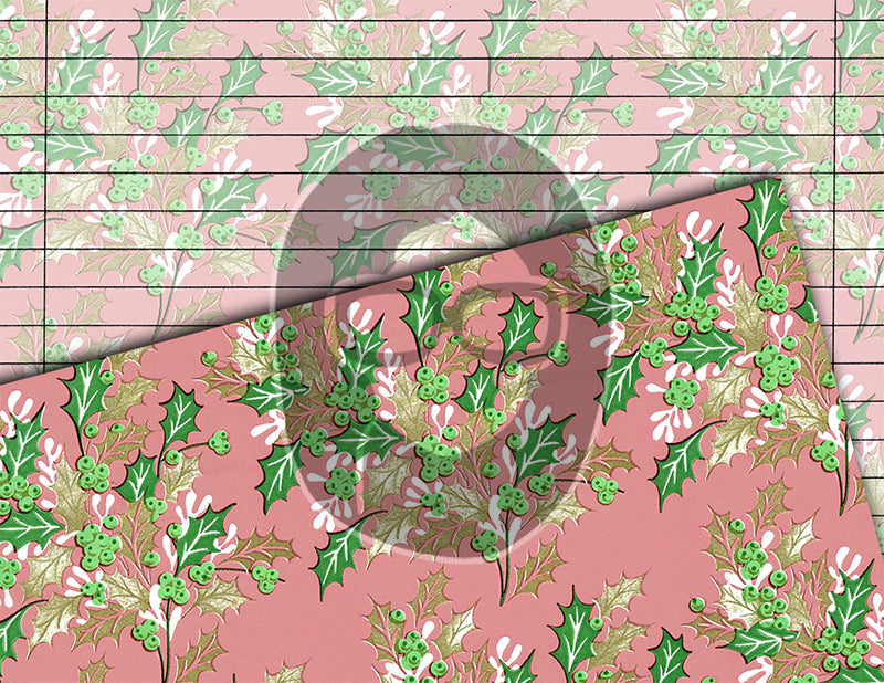 Pink Christmas, Printable Vintage Paper -20pg Digital Download- Junk Journal Pages, Retro Xmas, Ephemera Paper Pack, Retro Wrapping Paper