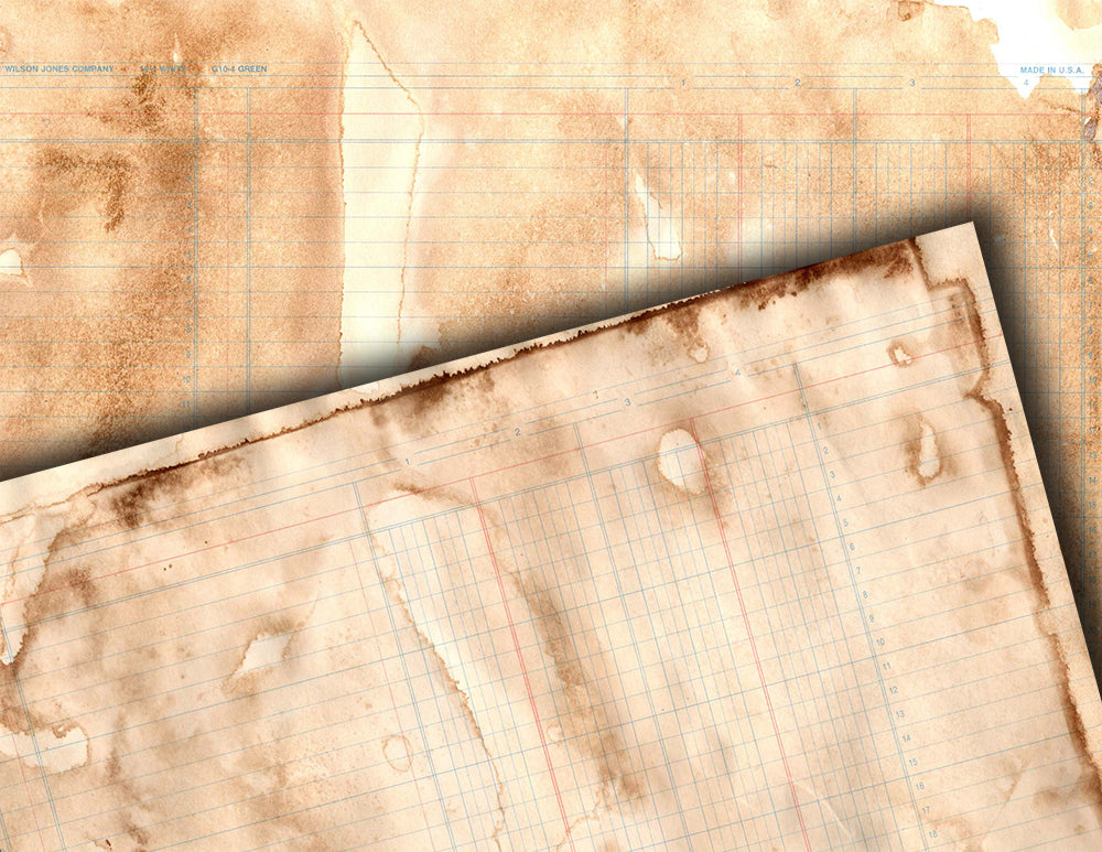 Coffee Dyed Paper, Vintage Ledger Paper -20pg Digital Download- Grunge Digital Paper, Journaling Pages, Junk Journal Kit, Neutral Ephemera
