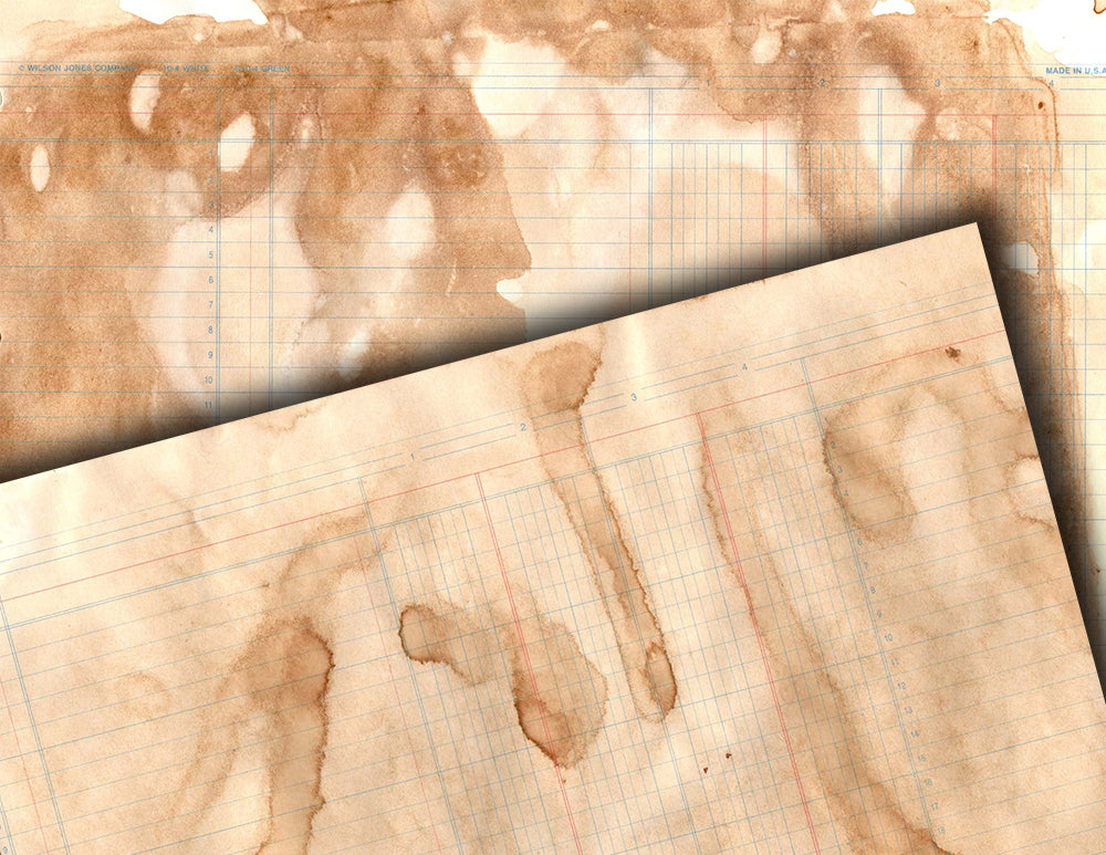 Coffee Dyed Paper, Vintage Ledger Paper -20pg Digital Download- Grunge Digital Paper, Journaling Pages, Junk Journal Kit, Neutral Ephemera