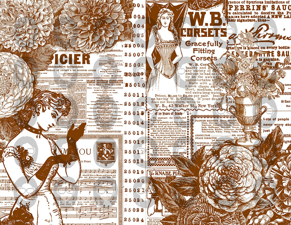 Printable Journal Pages, Ephemera Collage Kit -9 Pg Instant Downloads- Vintage Art, Ephemera for Decoupage, Collage Sheets, Vintage Paper