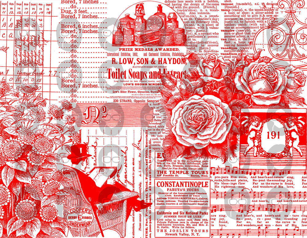 Printable Journal Pages, Ephemera Background -9 Pg Instant Downloads- Vintage Advertisement, Scrapbook Paper, DIY Kit, For Junk Journaling