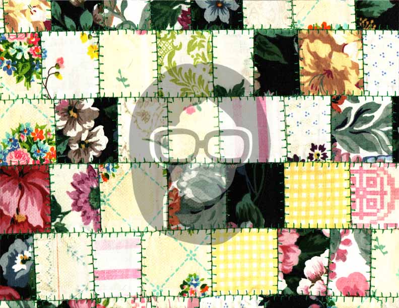 Quilt Patchwork Junk Journal Pages - Set #64 - 5 Pg Instant Downloads - quilted paper, stitched quilt paper