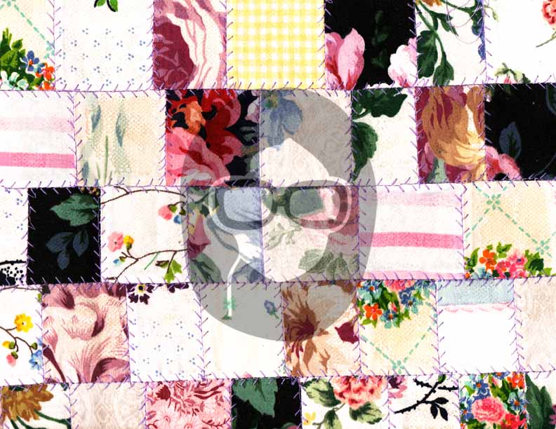 Quilt Patchwork Junk Journal Pages - Set #64 - 5 Pg Instant Downloads - quilted paper, stitched quilt paper
