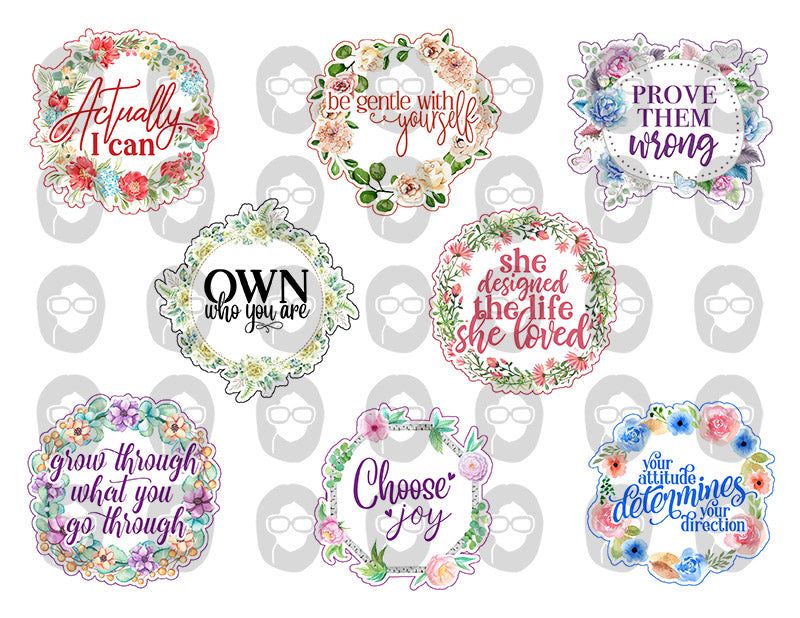 Quotes About Life Printable, Scrapbook titles, S6 -3pg Digital Download- Positive Affirmations Words, For Junk Journaling, Ephemera Words
