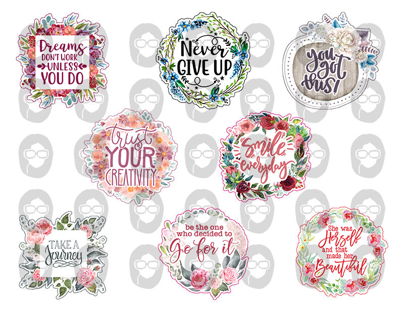 Quotes About Life Printable, Scrapbook titles, S6 -3pg Digital Download- Positive Affirmations Words, For Junk Journaling, Ephemera Words