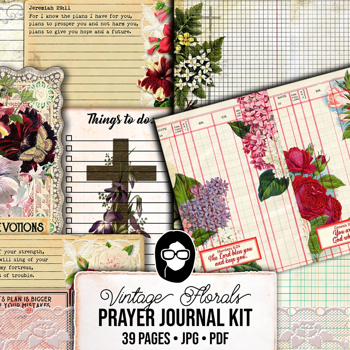 Scripture Journal Printable, Religious Quotes -39pg Digital Download- Faith Inspired, Catholic Notecards, Affirmation Cards, Devotional Kits