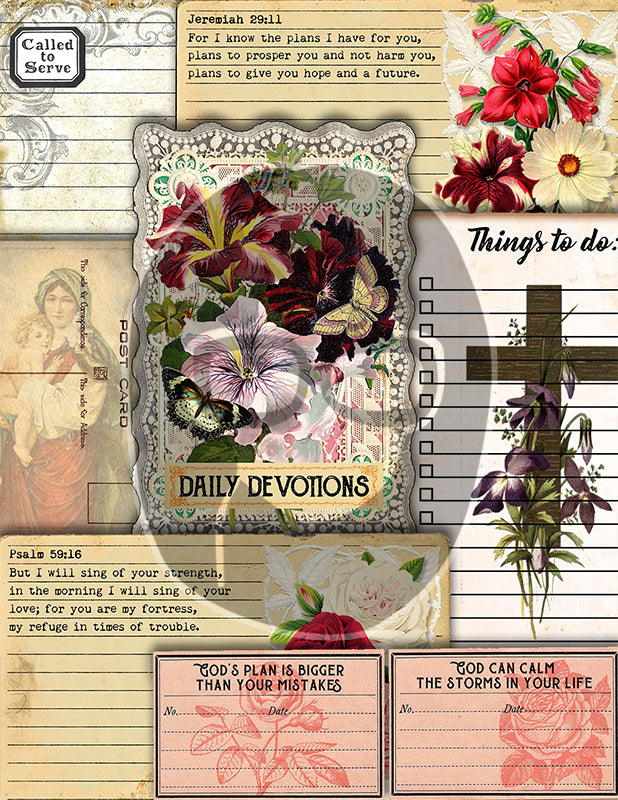 Scripture Journal Printable, Religious Quotes -39pg Digital Download- Faith Inspired, Catholic Notecards, Affirmation Cards, Devotional Kits
