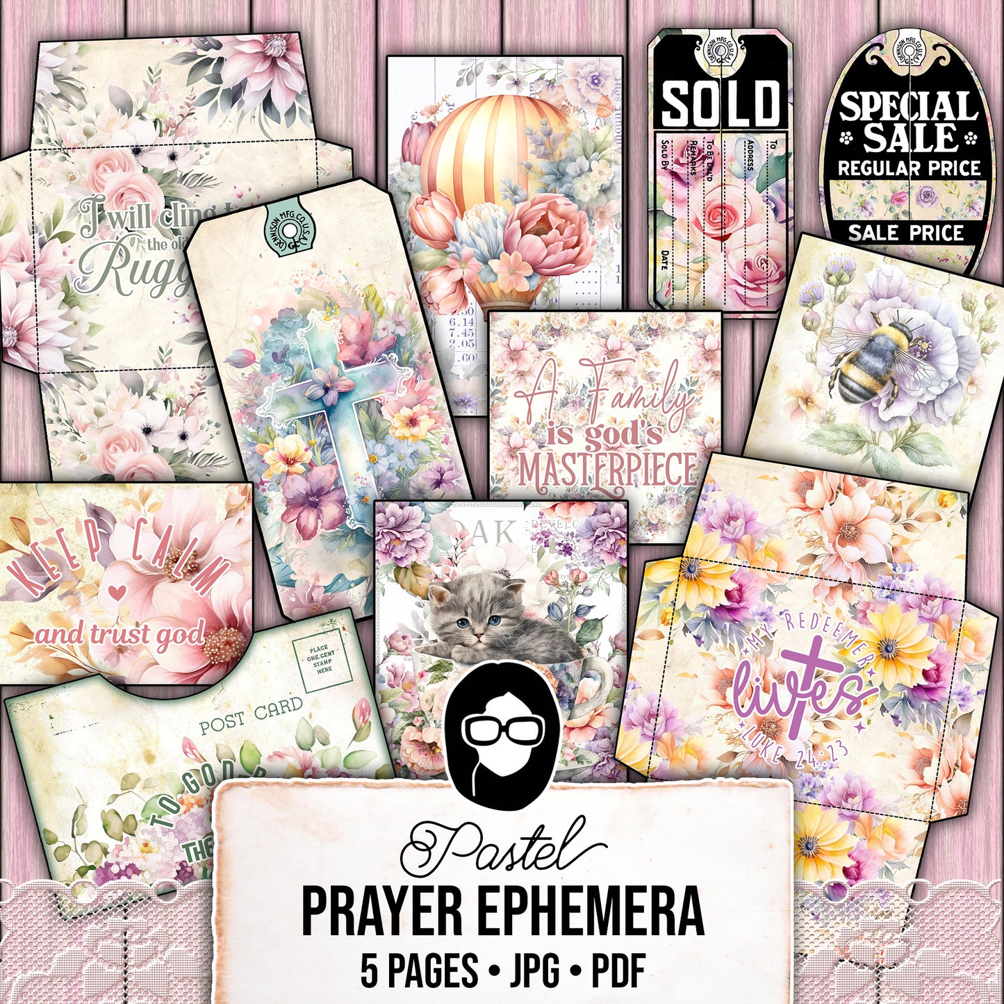 Pastel Journal, Scripture Ephemera -5pg Digital Download- Religious Cards, Prayer Quotes, Bible Verse Cards, Jesus Saves, Faith Printables