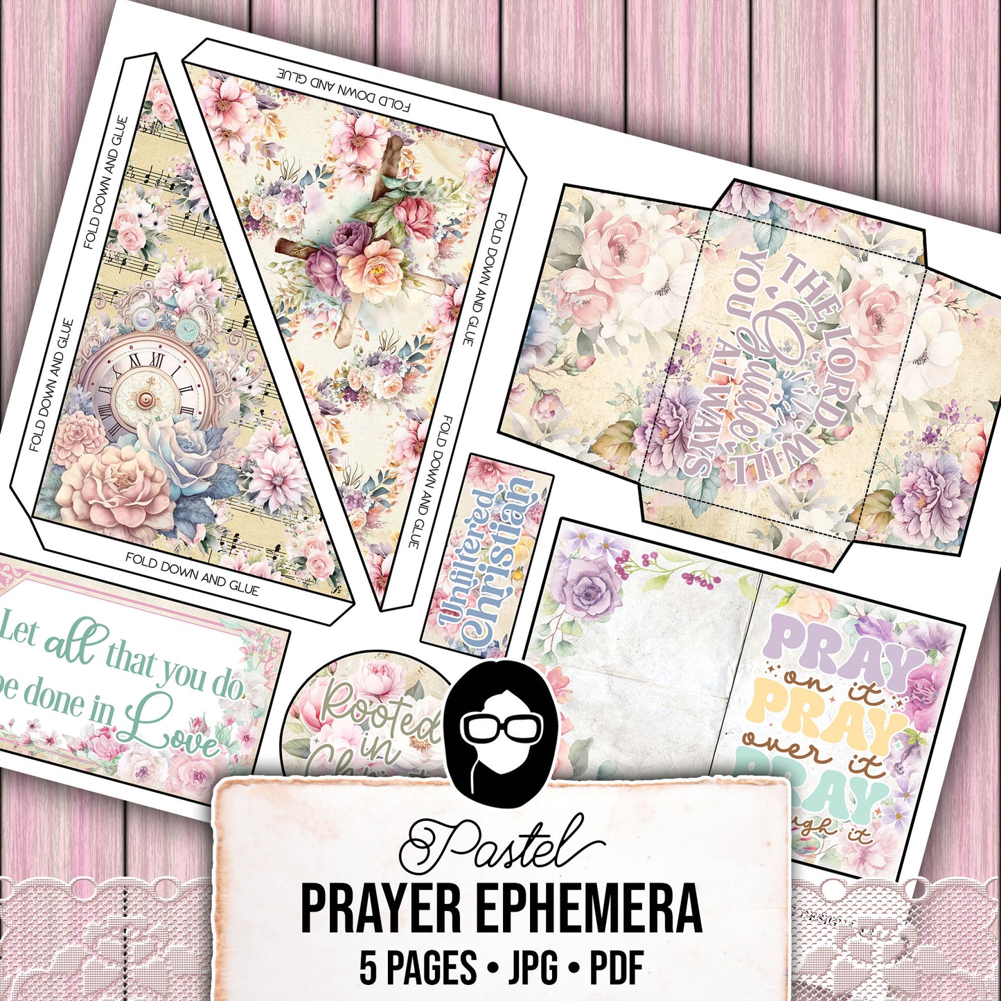 Pastel Journal, Scripture Ephemera -5pg Digital Download- Religious Cards, Prayer Quotes, Bible Verse Cards, Jesus Saves, Faith Printables