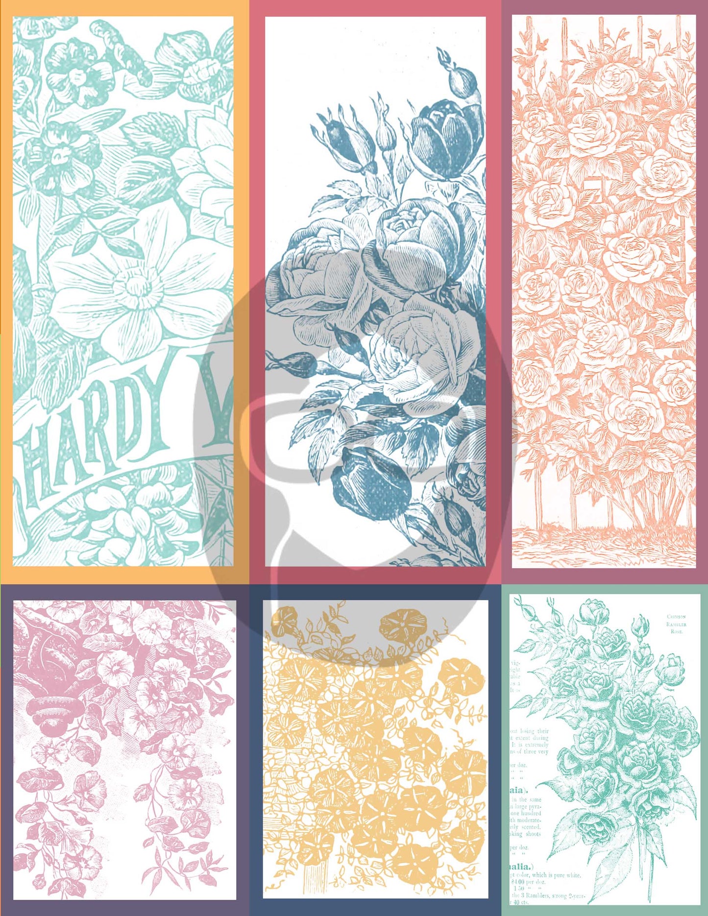 Junk Journal Quotes & Journal Spots - Set #1 - 18 Pg Instant Download - digital collage, digital journal kits, roses clipart floral