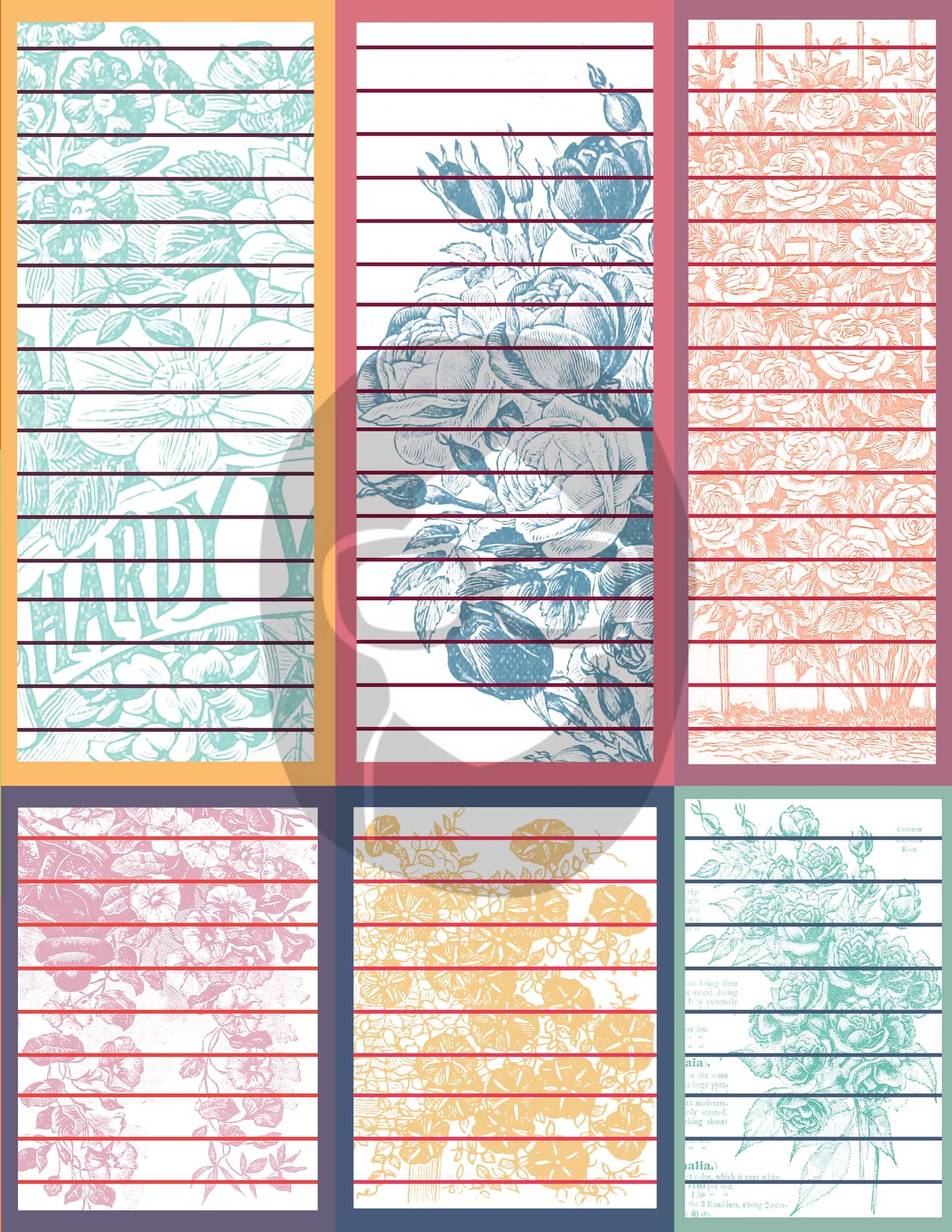 Junk Journal Quotes & Journal Spots - Set #1 - 18 Pg Instant Download - digital collage, digital journal kits, roses clipart floral